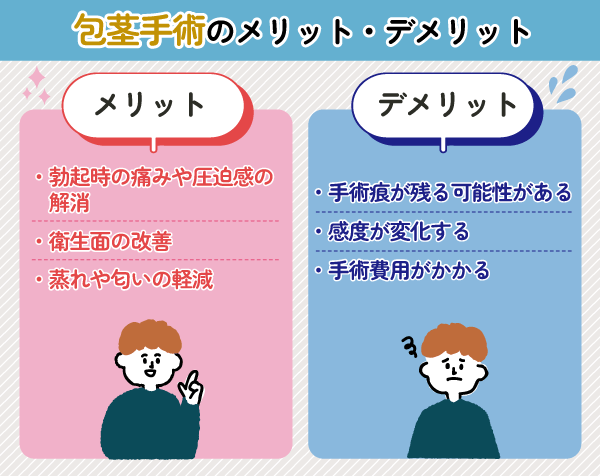 包茎手術のメリットとデメリットまとめ