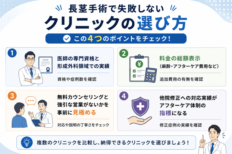 長茎手術で失敗しないクリニックの選び方